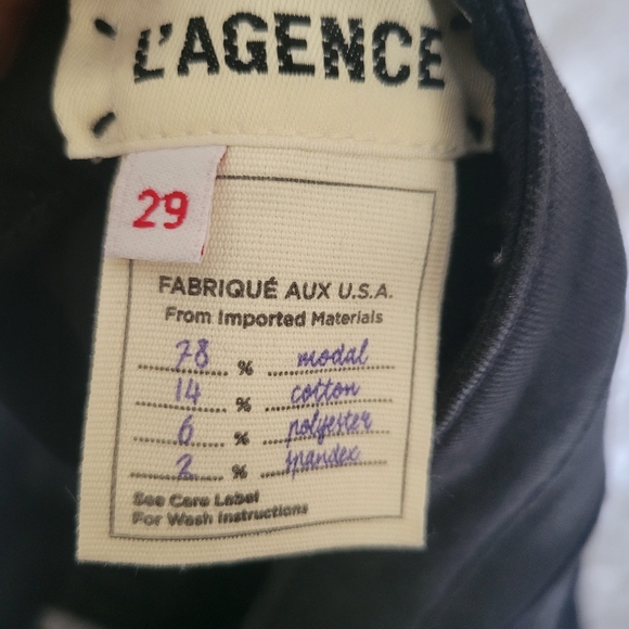 L'AGENCE Jet Black Jeans - Picture 4 of 5